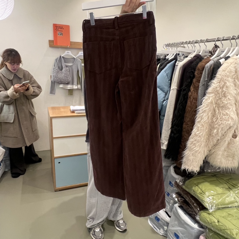 ARE韓國直郵㊣女士新款熱賣職業25秋冬時尚休閑休閑褲燈心絨ARE YOU/ARE休閑褲