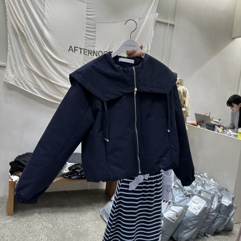 AFTERNOON韓國代購㊣女裝新品熱賣25秋冬人氣時尚職業休閑夾克AFTERNOON夾克圖色2