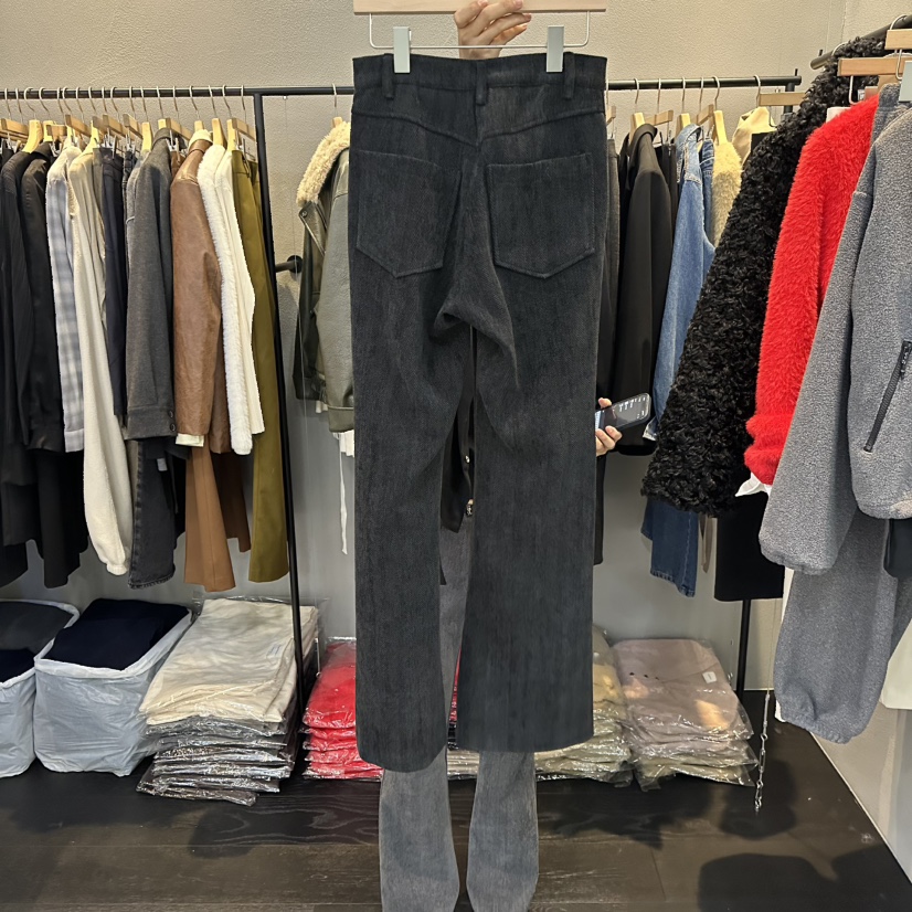 FLAMME TOIT東大門㊣代購女裝新品25秋冬休閑褲不含腰帶喇叭FLAMME TOIT休閑褲