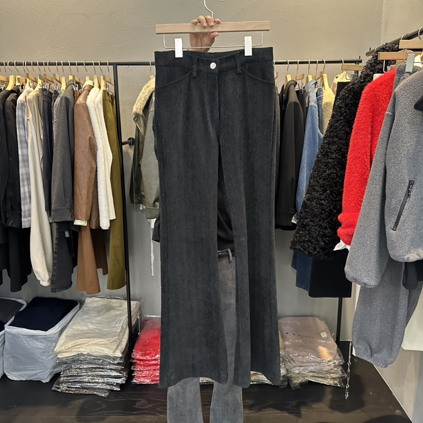 FLAMME TOIT東大門㊣代購女裝新品25秋冬休閑褲不含腰帶喇叭FLAMME TOIT休閑褲圖色3