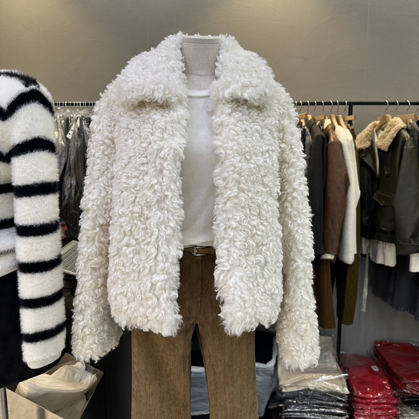 FLAMME TOIT東大門㊣實拍女裝新款休閑人氣25秋冬短款大衣FLAMME TOIT短款大衣圖色1