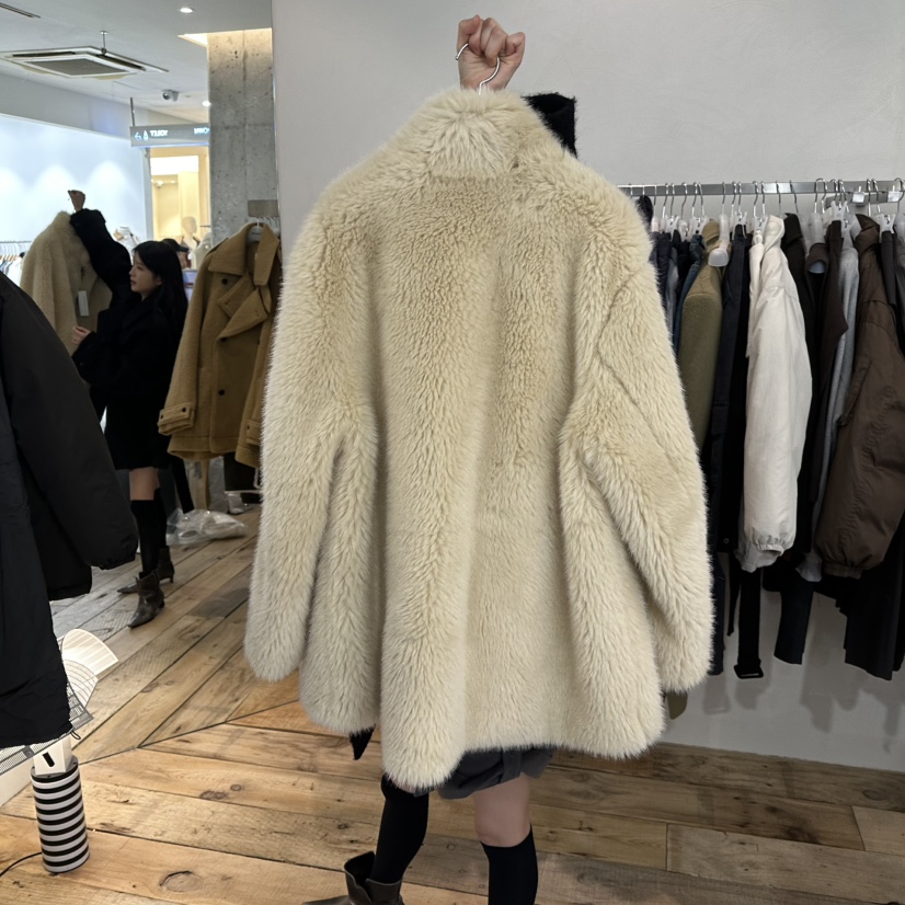 CREAM VILLA韓國直郵㊣女裝新品25秋冬短款大衣CREAMVILLA短款大衣