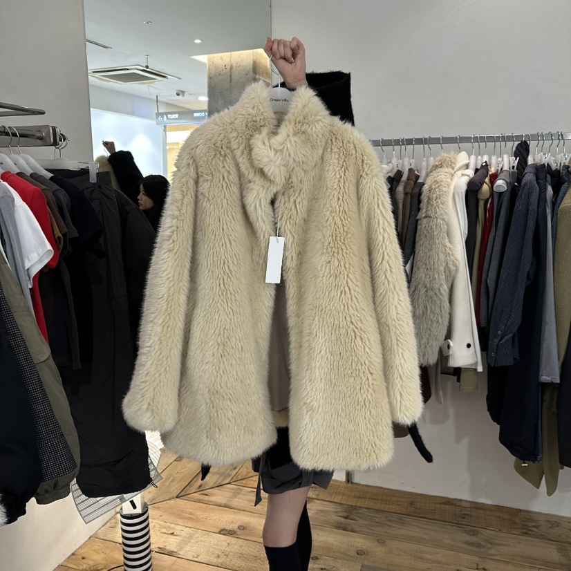 CREAM VILLA韓國直郵㊣女裝新品25秋冬短款大衣CREAMVILLA短款大衣圖色1