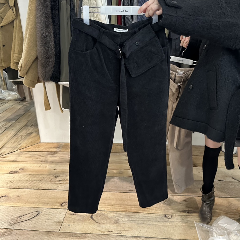 CREAM VILLA韓國直郵㊣女士新品推薦休閑褲口袋含包CREAMVILLA休閑褲圖色2