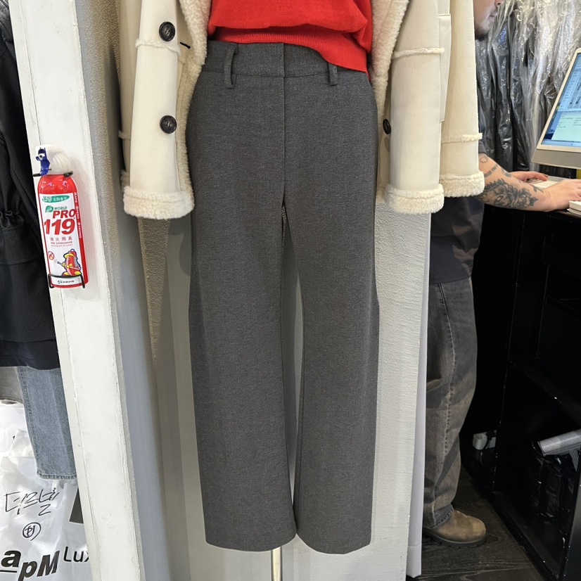 FLAMME TOIT東大門㊣實拍女裝新品推薦職業熱賣休閑褲人字紋FLAMME TOIT休閑褲圖色1