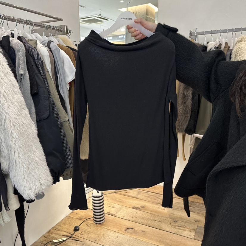 CREAM VILLA韓國代購㊣女裝新款休閑長袖T恤CREAMVILLA長袖T恤圖色4