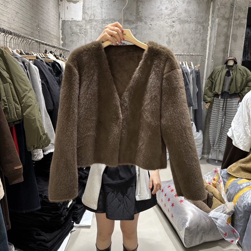 JUNI東大門㊣直郵女士新款推薦人氣休閑熱賣時尚職業短款大衣my juni短款大衣圖色2