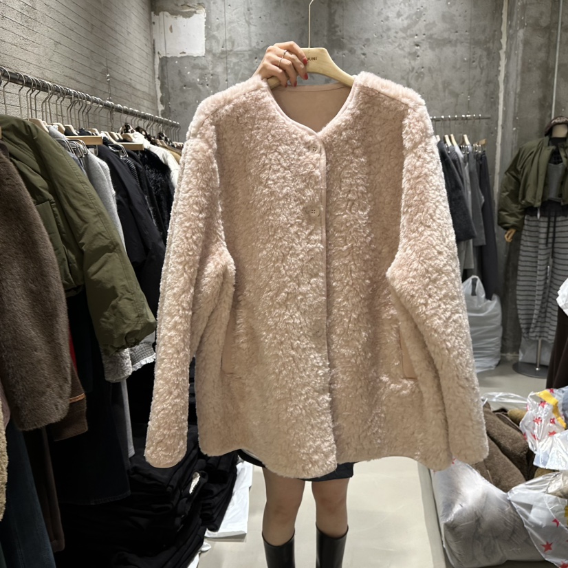 JUNI韓國直郵㊣女裝新款熱賣休閑25秋冬時尚人氣推薦短款大衣my juni短款大衣圖色3