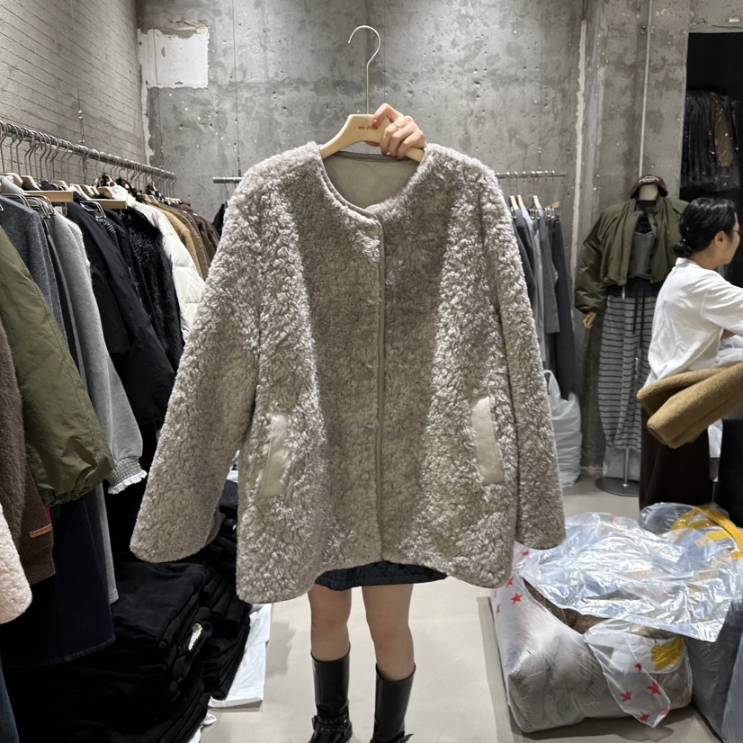 JUNI韓國直郵㊣女裝新款熱賣休閑25秋冬時尚人氣推薦短款大衣my juni短款大衣圖色4