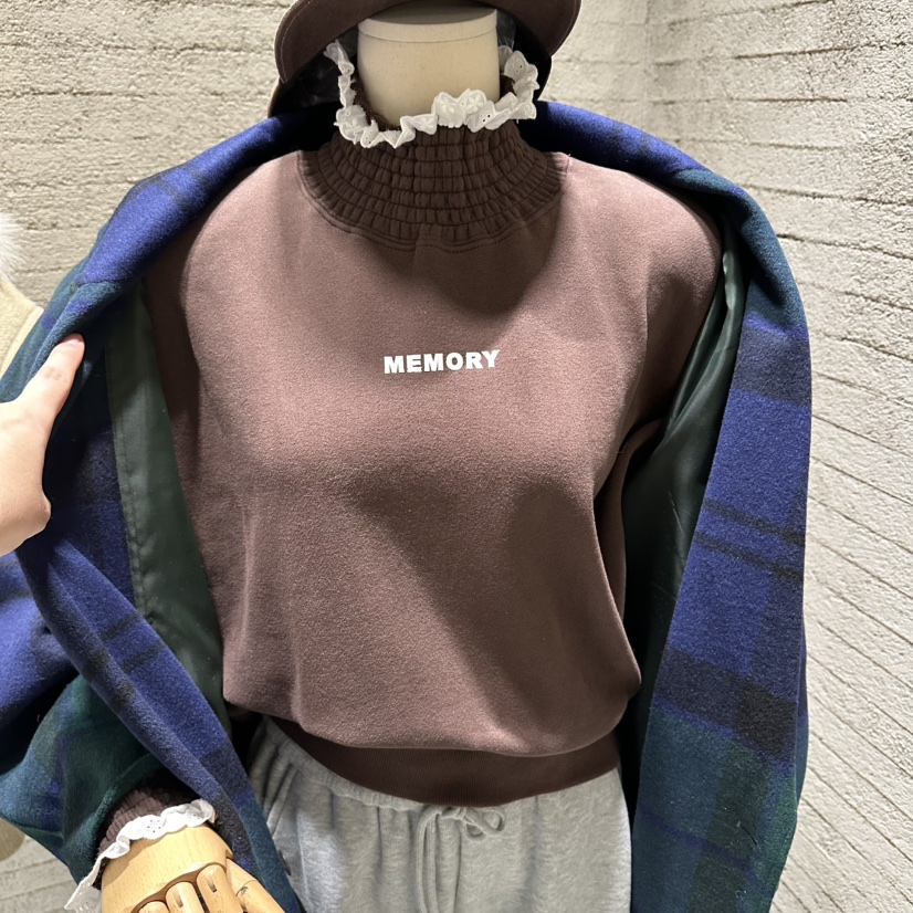 JUNI韓國直郵㊣女裝新品25秋冬休閑人氣時尚職業推薦衛衣加絨my juni衛衣圖色2