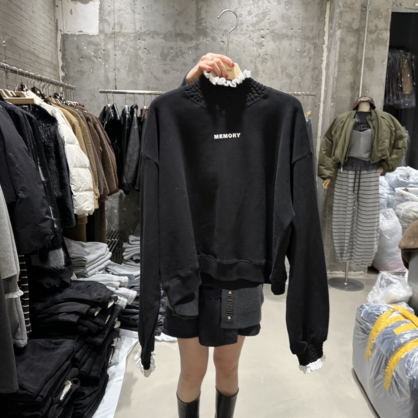 JUNI韓國直郵㊣女裝新品25秋冬休閑人氣時尚職業推薦衛衣加絨my juni衛衣圖色3