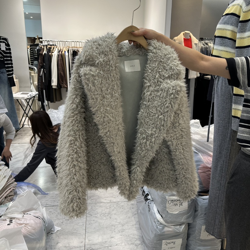 HABLE韓國直郵㊣女裝新款人氣熱賣25秋冬時尚推薦職業短款大衣HABLE短款大衣圖色2