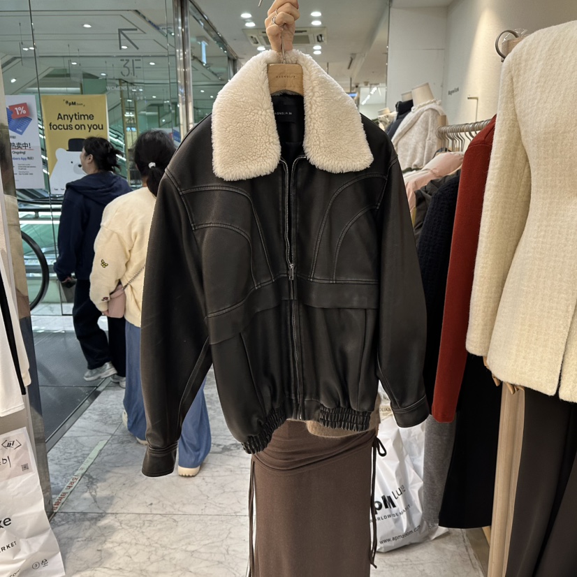 MAGNOLIA36-L東大門㊣實拍女裝新品熱賣人氣休閑時尚夾克皮革MAGNOLIA36-L夾克圖色1