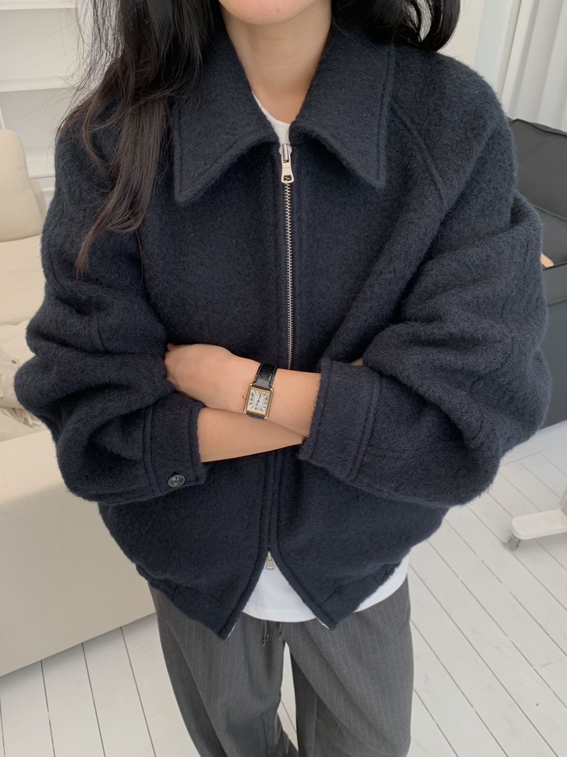 REGULARLY/PLACOR東大門㊣直郵女裝新品人氣夾克羊駝毛拉鏈REGULARLY/PLACOR夾克