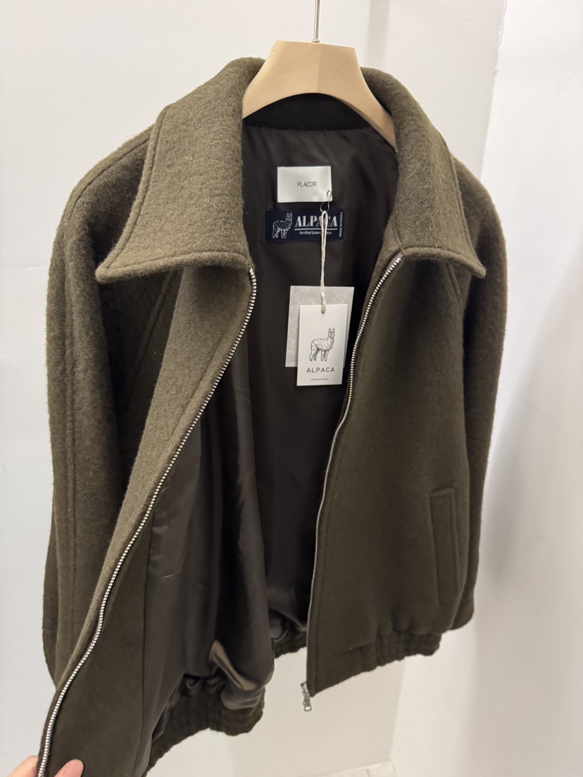 REGULARLY/PLACOR東大門㊣直郵女裝新品人氣夾克羊駝毛拉鏈REGULARLY/PLACOR夾克