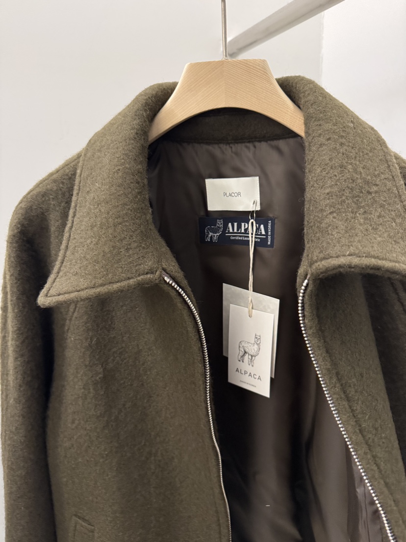 REGULARLY/PLACOR東大門㊣直郵女裝新品人氣夾克羊駝毛拉鏈REGULARLY/PLACOR夾克