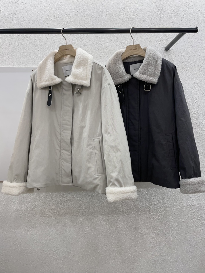 EGGPLANT韓國代購㊣女士新款時尚25秋冬推薦熱賣人氣夾克夾棉EGGPLANT夾克