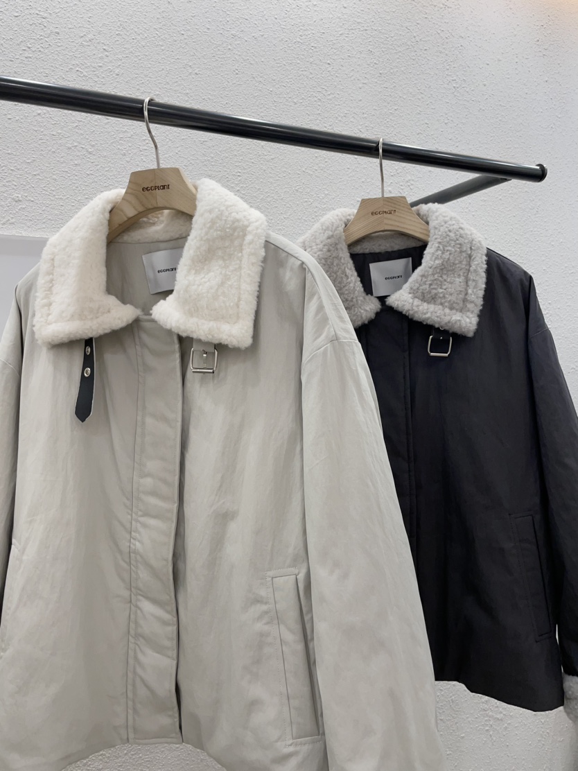 EGGPLANT韓國代購㊣女士新款時尚25秋冬推薦熱賣人氣夾克夾棉EGGPLANT夾克