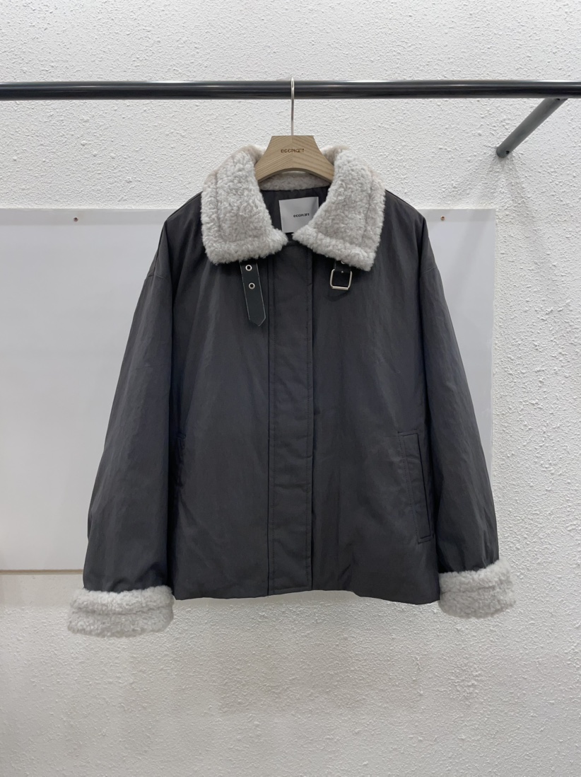 EGGPLANT韓國代購㊣女士新款時尚25秋冬推薦熱賣人氣夾克夾棉EGGPLANT夾克圖色2