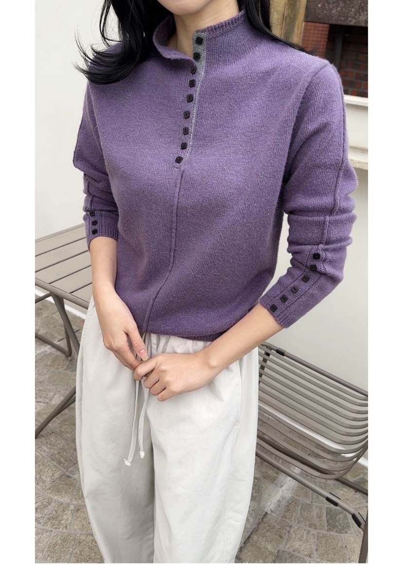 CLASSY-O東大門㊣直郵女士新款休閑人氣熱賣職業針織衫紐扣CLASSY-O針織衫圖色2