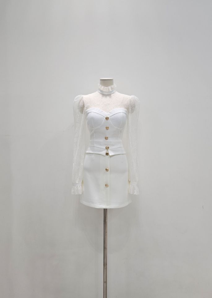 HIGH HEELS韓國直郵㊣女裝新品時尚熱賣25秋冬推薦襯衫蕾絲衫HIGH HEELS襯衫/蕾絲衫