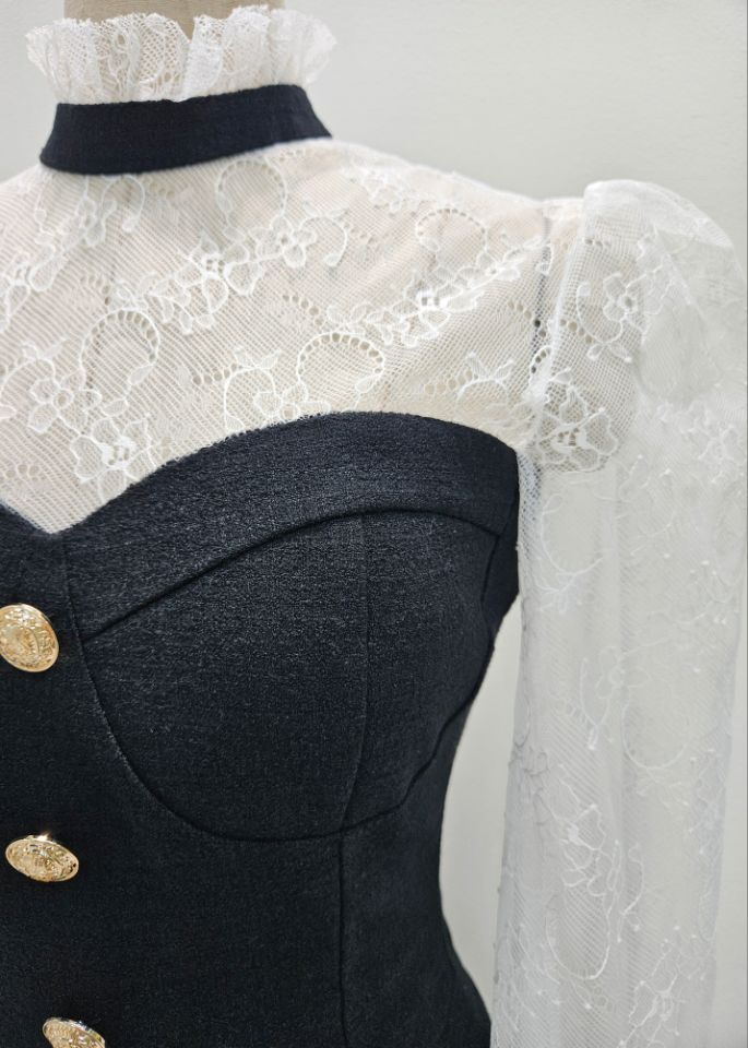 HIGH HEELS韓國直郵㊣女裝新品時尚熱賣25秋冬推薦襯衫蕾絲衫HIGH HEELS襯衫/蕾絲衫