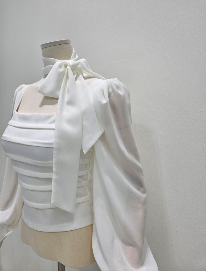 HIGH HEELS東大門㊣代購女士新款熱賣人氣襯衫蕾絲衫含脖帶HIGH HEELS襯衫/蕾絲衫