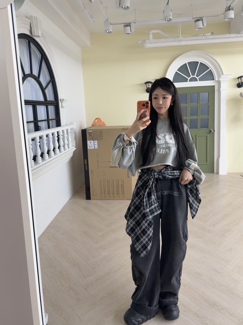 PALETTE-Q東大門㊣直郵女裝新品熱賣25秋冬時尚推薦牛仔褲PALETTE牛仔褲