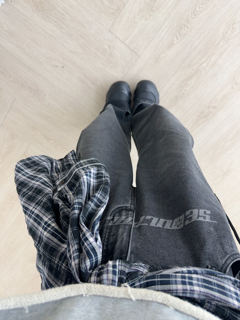 PALETTE-Q東大門㊣直郵女裝新品熱賣25秋冬時尚推薦牛仔褲PALETTE牛仔褲