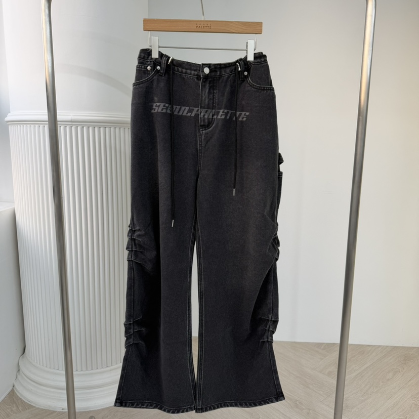 PALETTE-Q東大門㊣直郵女裝新品熱賣25秋冬時尚推薦牛仔褲PALETTE牛仔褲圖色1