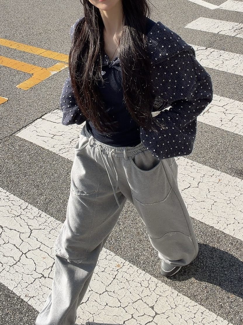 PALETTE-Q東大門㊣代購女裝新品熱賣25秋冬推薦休閑褲水洗PALETTE休閑褲