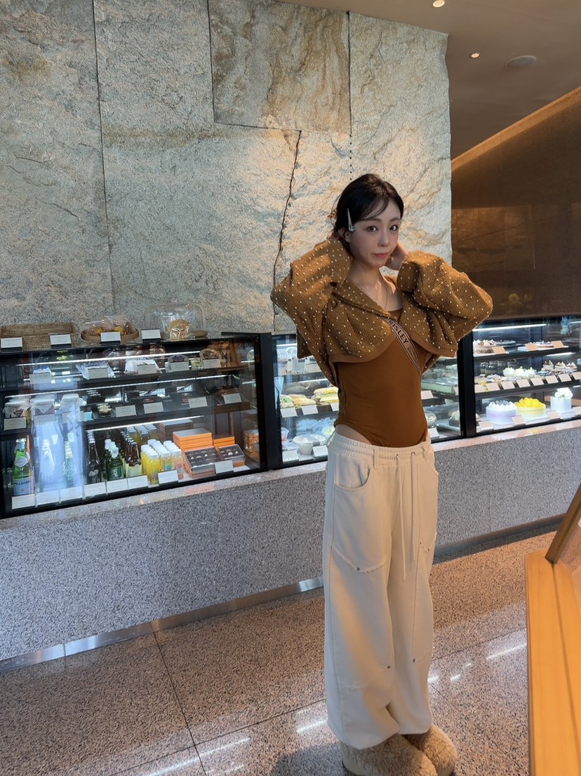 PALETTE-Q東大門㊣代購女裝新品熱賣25秋冬推薦休閑褲水洗PALETTE休閑褲