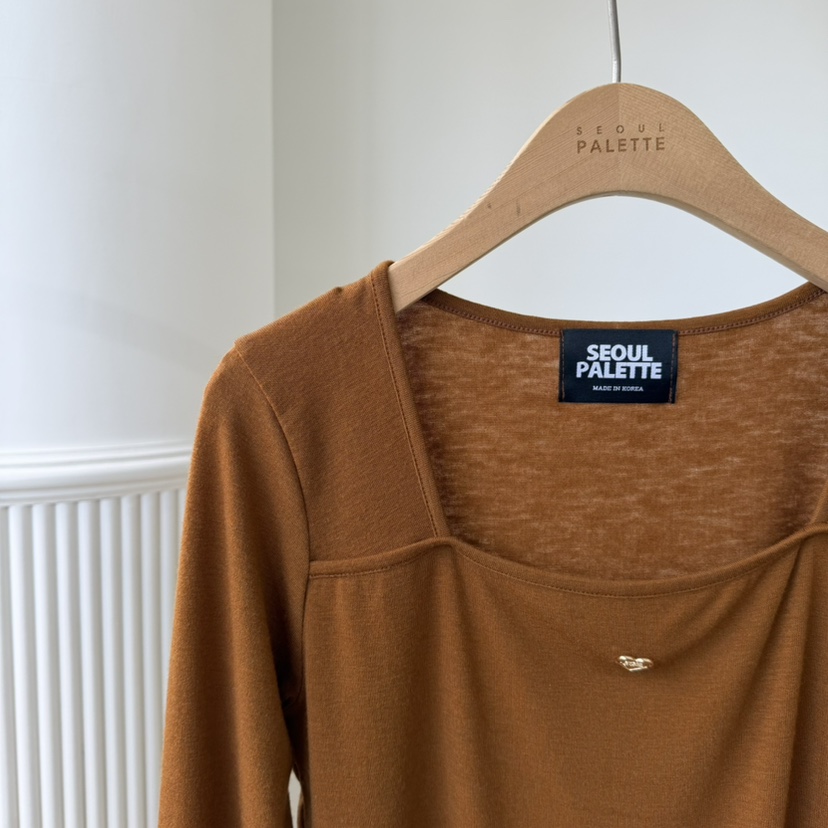 PALETTE-Q韓國直郵㊣女士新款人氣時尚職業熱賣推薦長袖T恤PALETTE長袖T恤