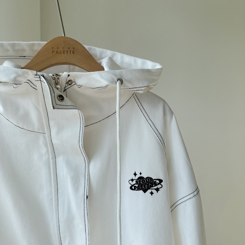 PALETTE-Q東大門㊣直郵女裝新款人氣休閑25秋冬夾克連帽拉鏈衫PALETTE夾克