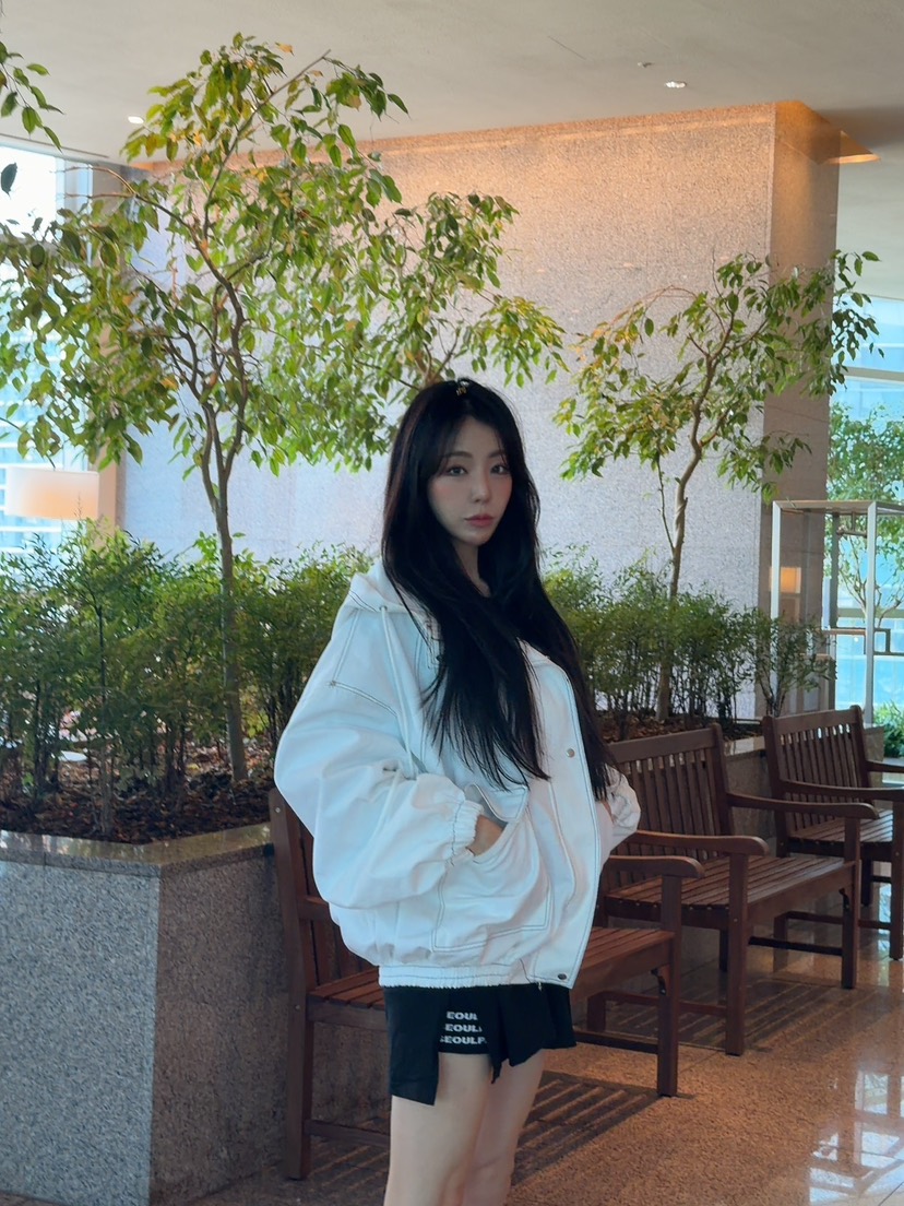 PALETTE-Q東大門㊣直郵女裝新款人氣休閑25秋冬夾克連帽拉鏈衫PALETTE夾克