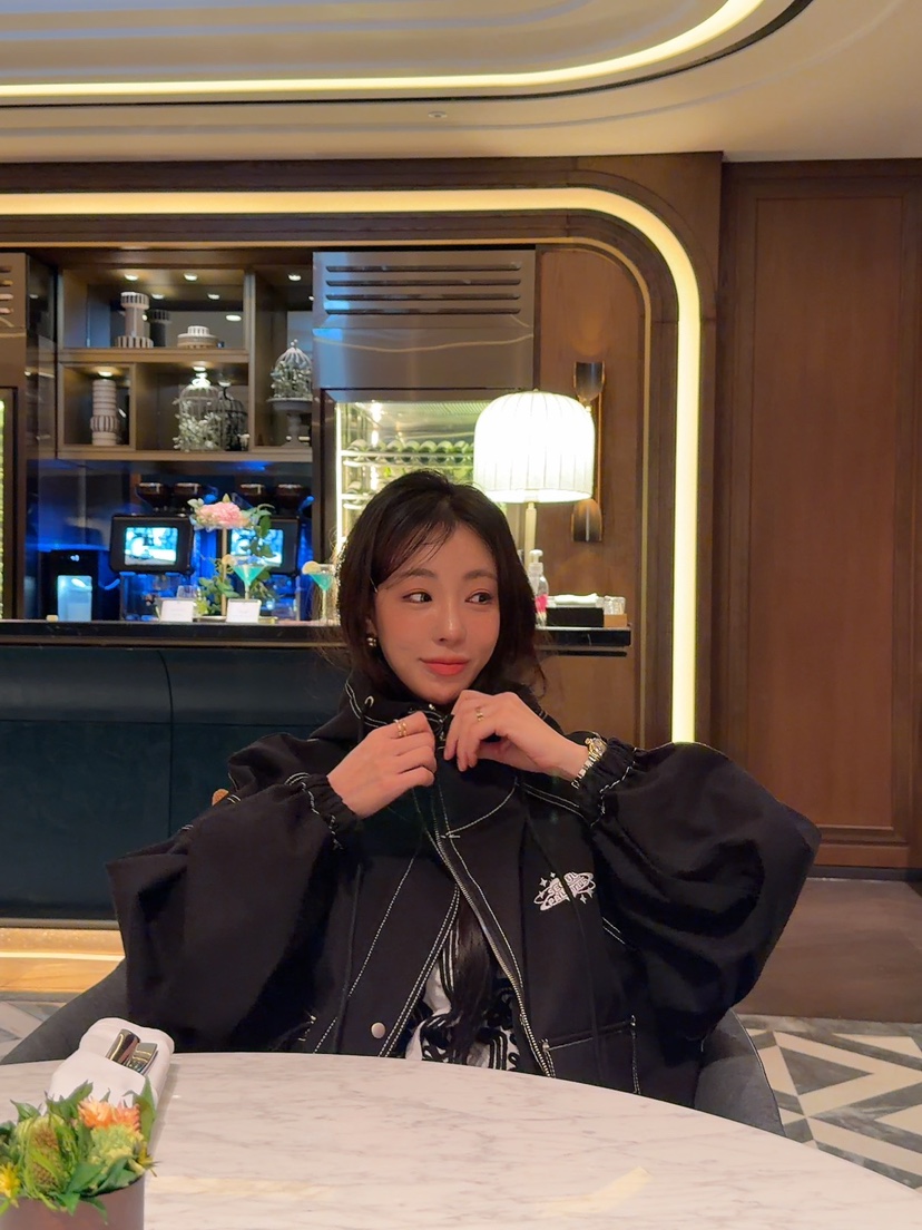 PALETTE-Q東大門㊣直郵女裝新款人氣休閑25秋冬夾克連帽拉鏈衫PALETTE夾克