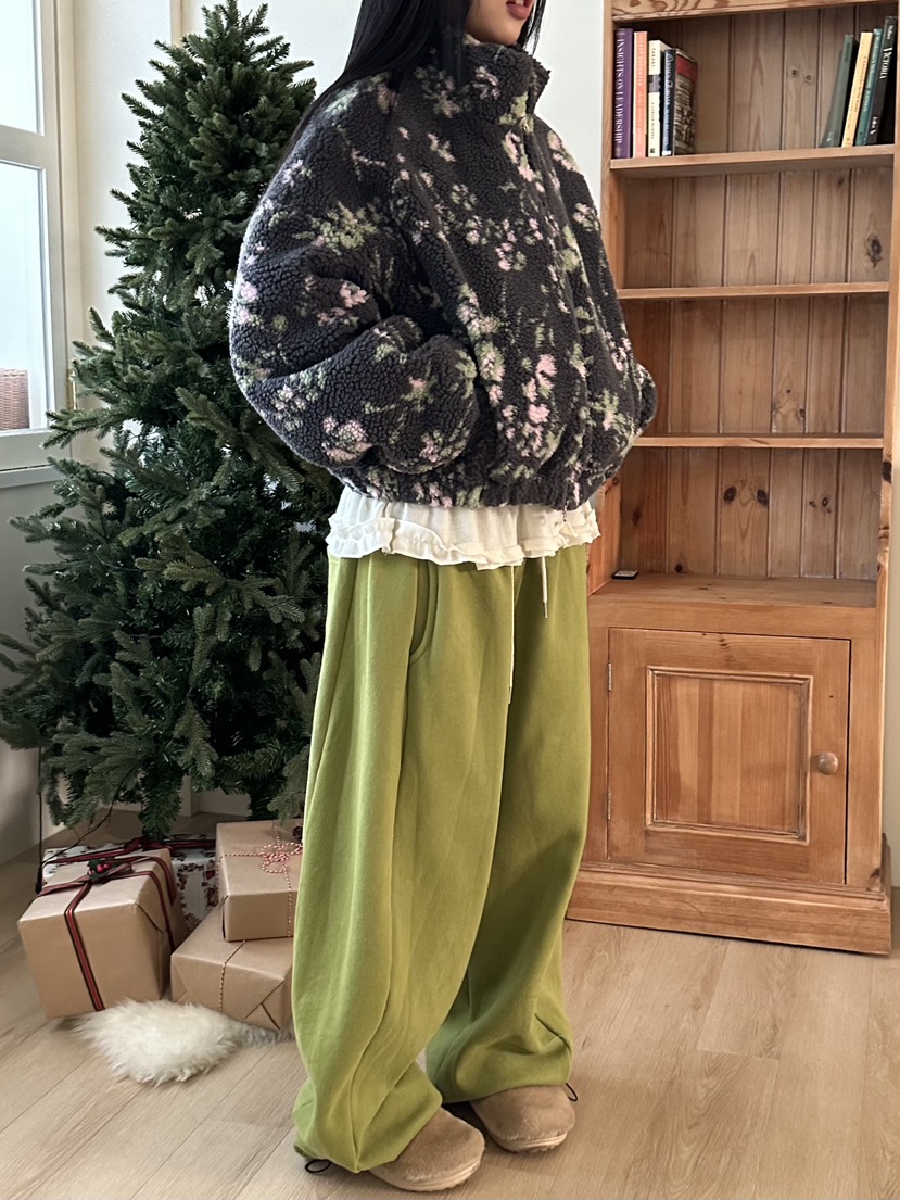 I MFACT韓國直郵㊣女裝新品25秋冬職業人氣熱賣夾克拉鏈花朵I MFACT夾克