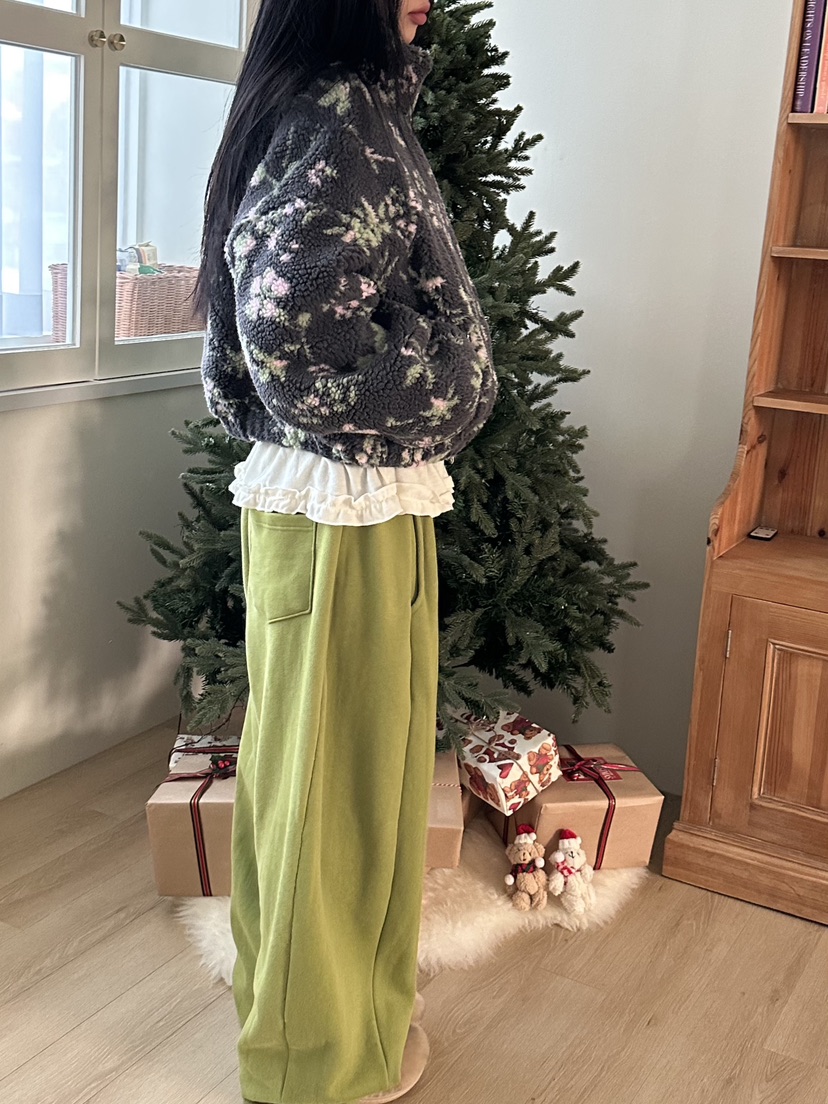 I MFACT韓國直郵㊣女裝新品25秋冬職業人氣熱賣夾克拉鏈花朵I MFACT夾克