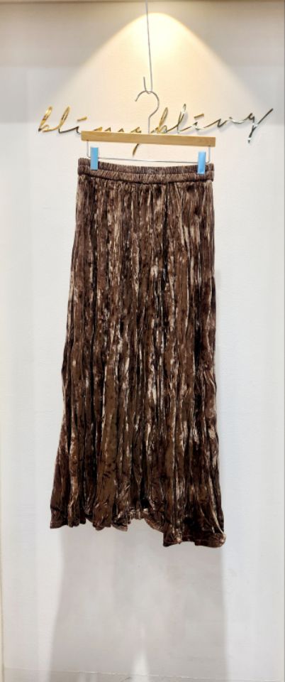 BLING BLING-S東大門㊣實拍女士新款25秋冬時尚長裙天鵝絨BLING BLING-S長裙圖色2