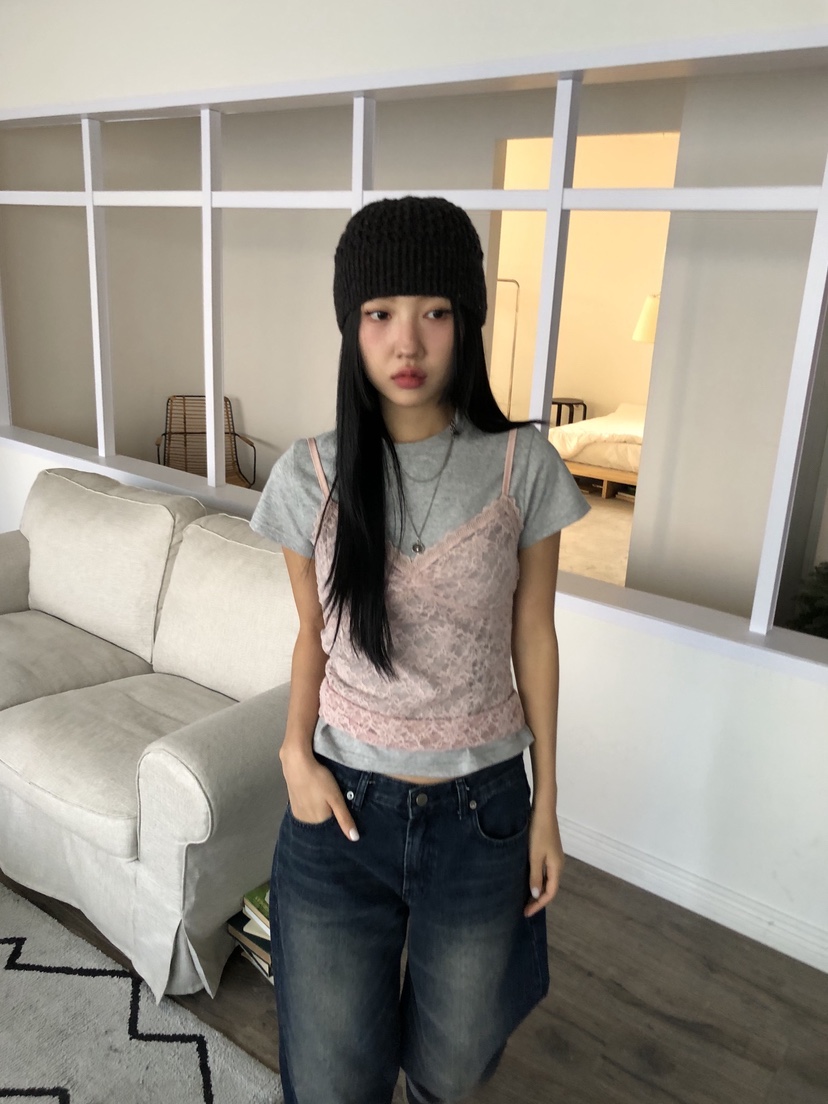 SUNDER MARKET東大門㊣實拍女裝新款25秋冬吊帶背心不含內搭SUNDER MARKET吊帶/背心