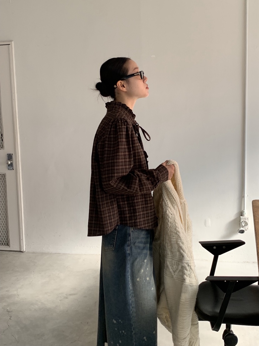 SUNDER MARKET韓國直郵㊣女士新款休閑人氣時尚襯衫蕾絲衫SUNDER MARKET襯衫/蕾絲衫