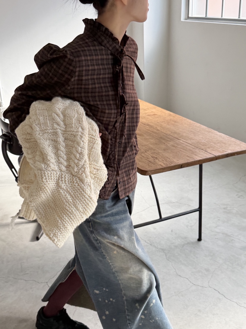 SUNDER MARKET韓國直郵㊣女士新款休閑人氣時尚襯衫蕾絲衫SUNDER MARKET襯衫/蕾絲衫