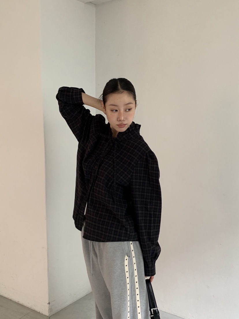 SUNDER MARKET韓國直郵㊣女士新款休閑人氣時尚襯衫蕾絲衫SUNDER MARKET襯衫/蕾絲衫