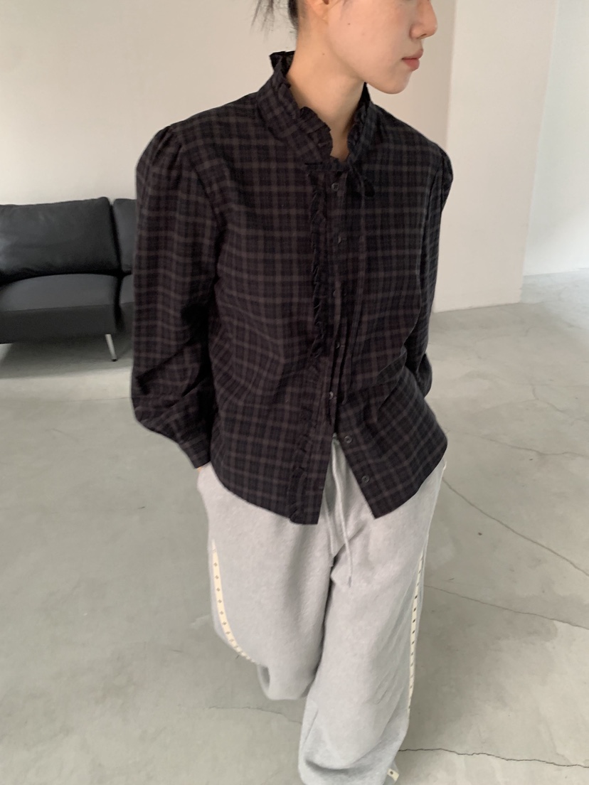 SUNDER MARKET韓國直郵㊣女士新款休閑人氣時尚襯衫蕾絲衫SUNDER MARKET襯衫/蕾絲衫圖色1