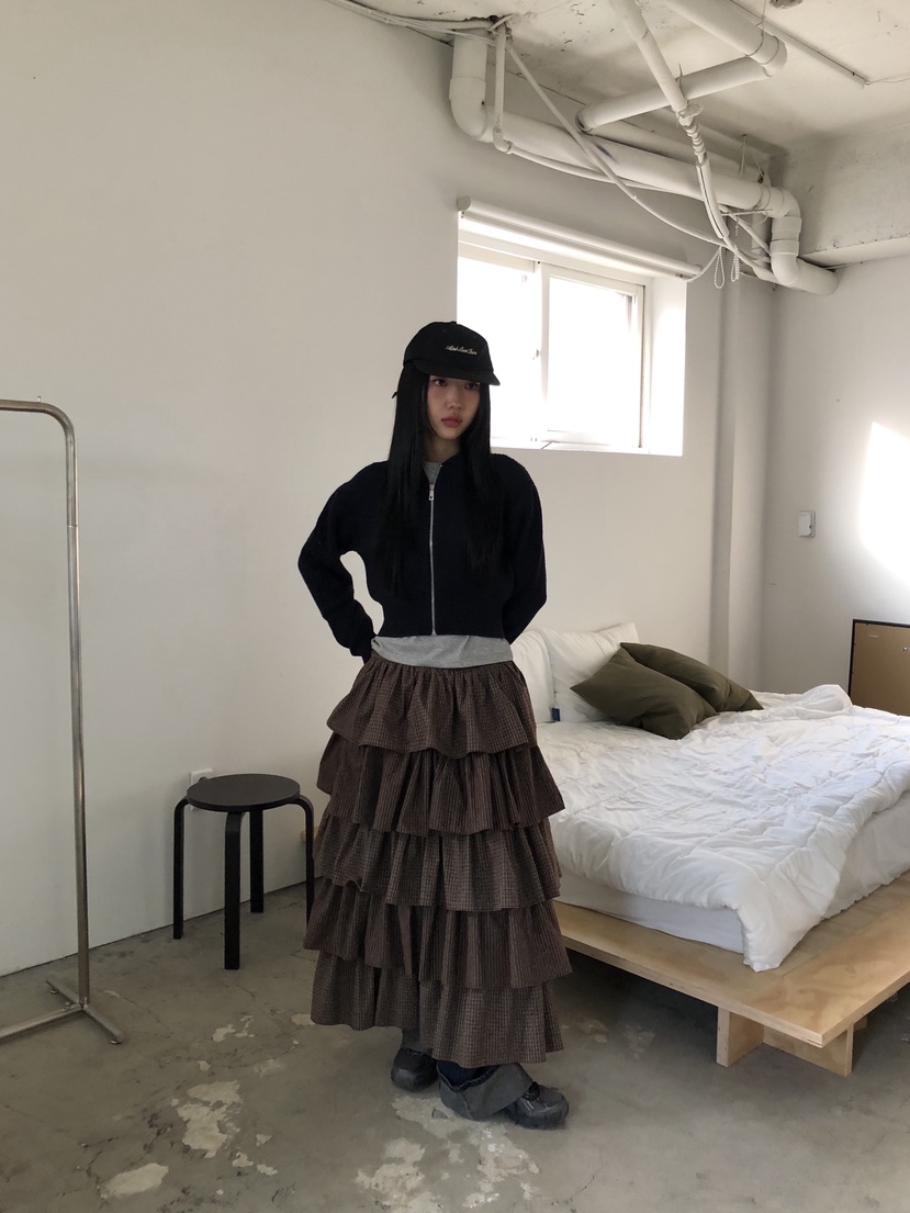 SUNDER MARKET韓國代購㊣女士新款時尚人氣熱賣推薦25秋冬長裙SUNDER MARKET長裙