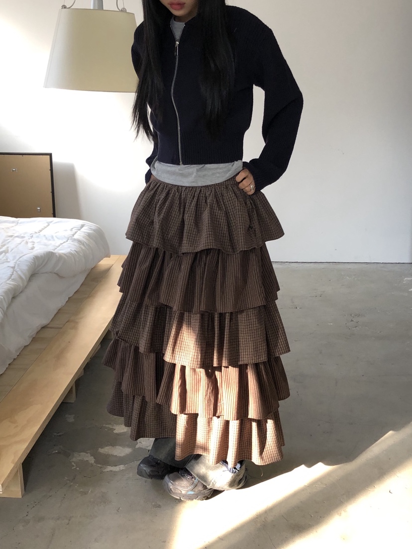 SUNDER MARKET韓國代購㊣女士新款時尚人氣熱賣推薦25秋冬長裙SUNDER MARKET長裙