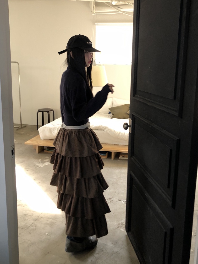 SUNDER MARKET韓國代購㊣女士新款時尚人氣熱賣推薦25秋冬長裙SUNDER MARKET長裙