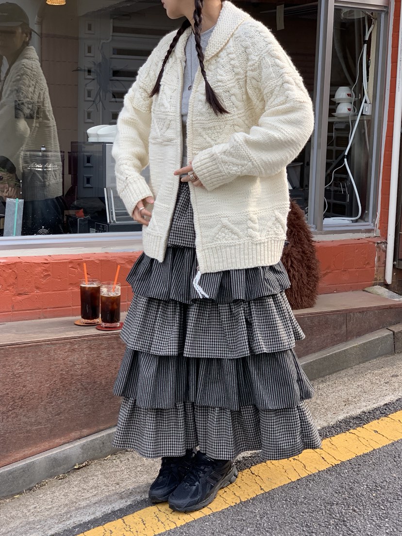 SUNDER MARKET韓國代購㊣女士新款時尚人氣熱賣推薦25秋冬長裙SUNDER MARKET長裙