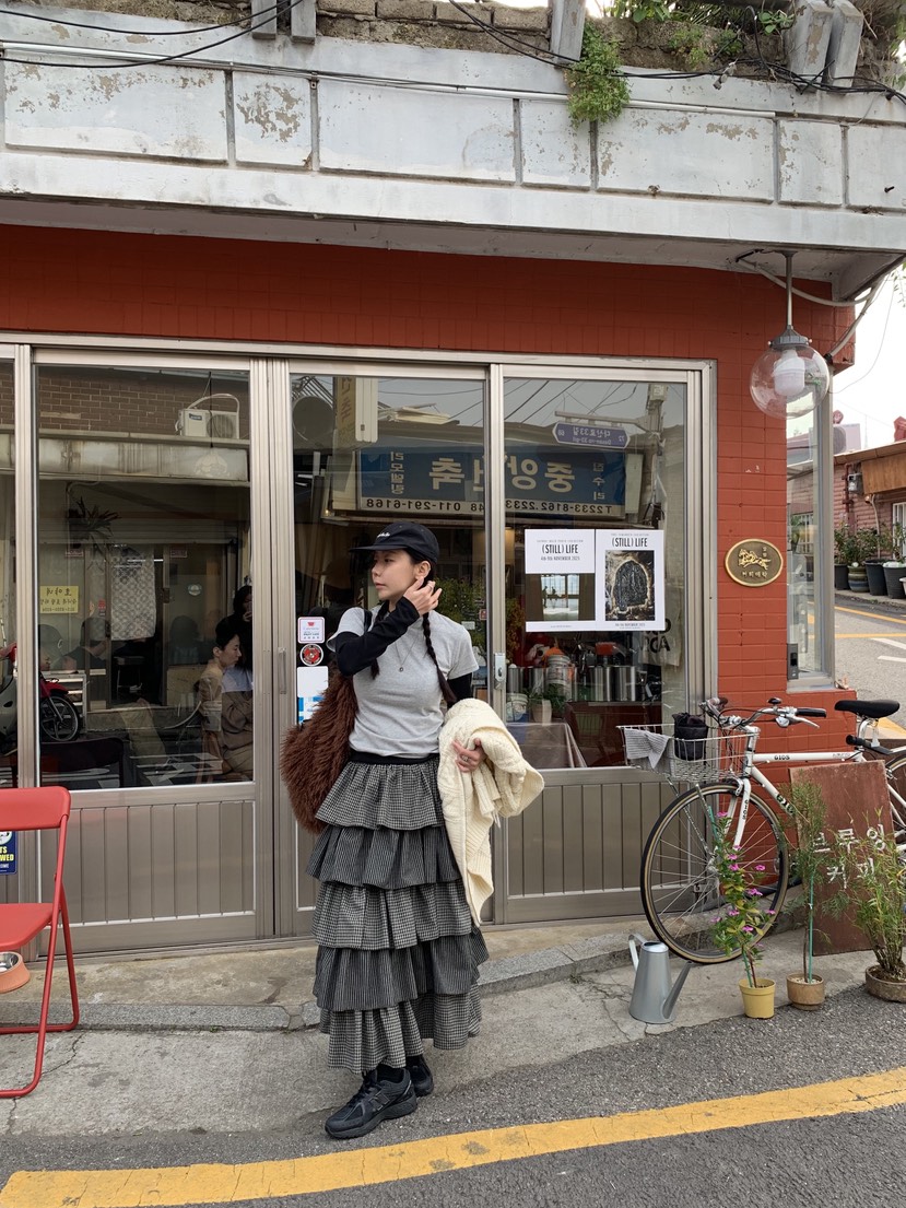 SUNDER MARKET韓國代購㊣女士新款時尚人氣熱賣推薦25秋冬長裙SUNDER MARKET長裙圖色3