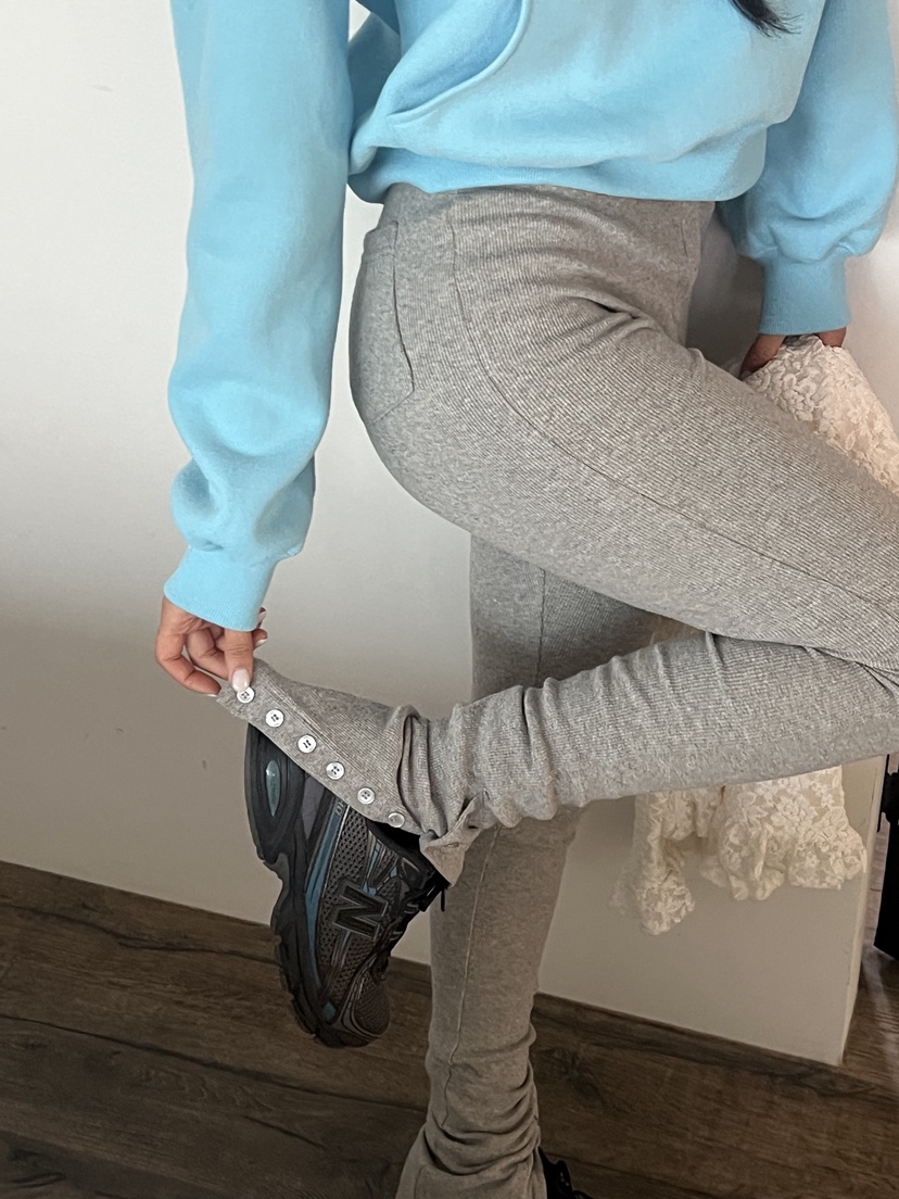 SUNDER MARKET東大門㊣代購女裝新款熱賣25秋冬休閑褲紐扣SUNDER MARKET休閑褲